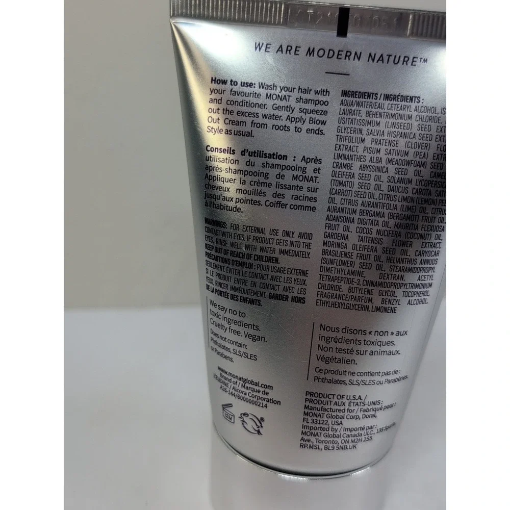 New Monat Blow Out Cream with Rejuveniqe 4 fl oz SEALED